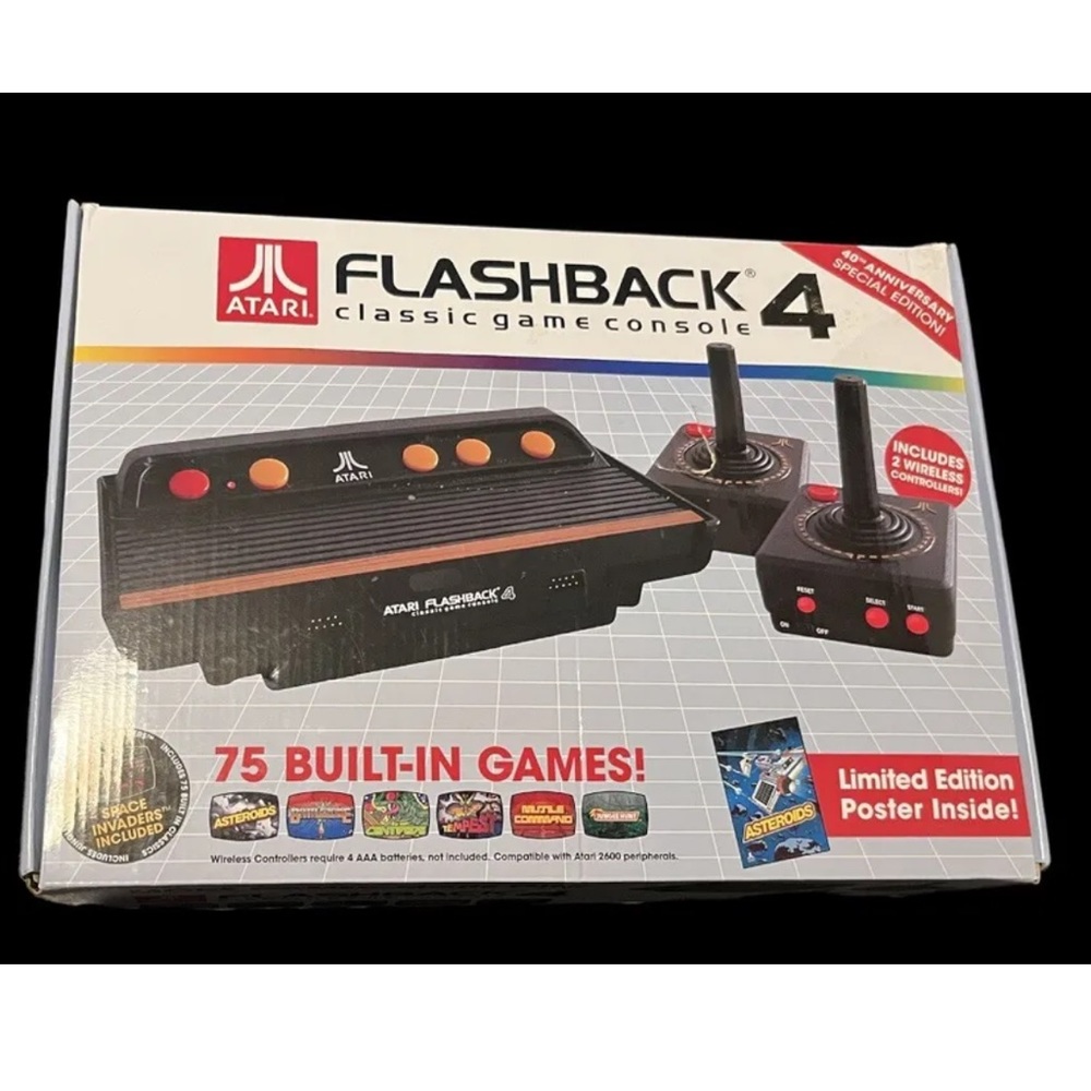 Atari Flashback 4 Classic Game Console Sealed Boxed 2600 Series & 76 Games 🔥